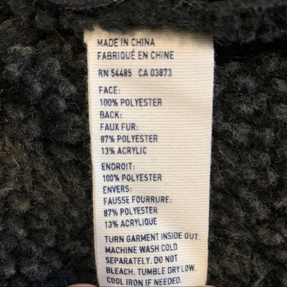 American Eagle Black Sherpa Lined Jacket Size: XS - Picture 6 of 7